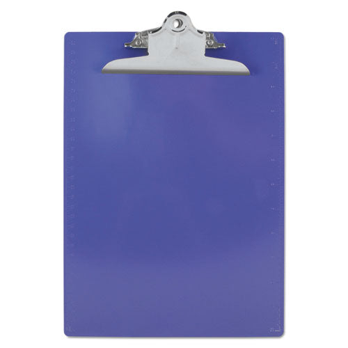 Recycled Plastic Clipboard With Ruler Edge, 1" Clip Capacity, Holds 8.5 X 11 Sheets, Green