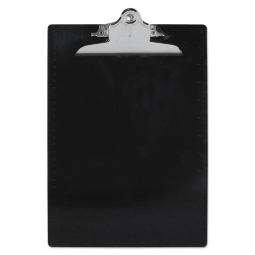 Recycled Plastic Clipboard With Ruler Edge, 1" Clip Capacity, Holds 8.5 X 11 Sheets, Green