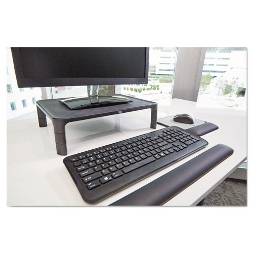 Adjustable Monitor Stand, 16" X 12" X 1.75" To 5.5", Black, Supports 20 Lbs