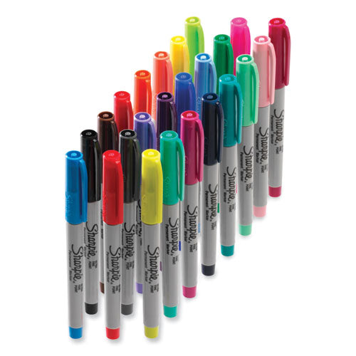 Sharpie Ultra Fine Tip Permanent Marker, Extra-Fine Needle Tip, Assorted  Colors, 24/Set (75847)