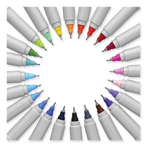 Ultra Fine Tip Permanent Marker, Extra-fine Needle Tip, Assorted Limited Edition Color Burst And Classic Colors, 24/pack