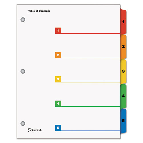 Onestep Printable Table Of Contents And Dividers, 12-tab, 1 To 12, 11 X 8.5, White, White Tabs, 1 Set