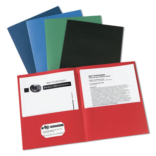 Two-pocket Folder, 40-sheet Capacity, 11 X 8.5, Gray, 25/box