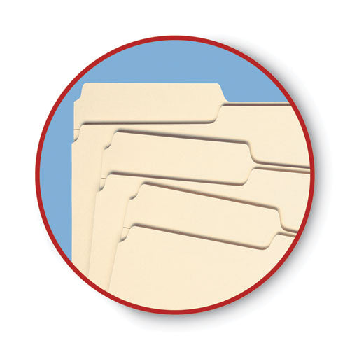 Reinforced Tab Manila File Folders, 1/3-cut Tabs: Left Position, Letter Size, 0.75" Expansion, 11-pt Manila, 100/box