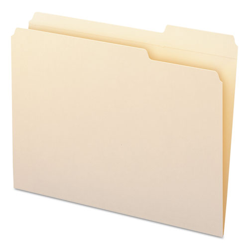 Reinforced Tab Manila File Folders, 1/3-cut Tabs: Right Position, Letter Size, 0.75" Expansion, 11-pt Manila, 100/box