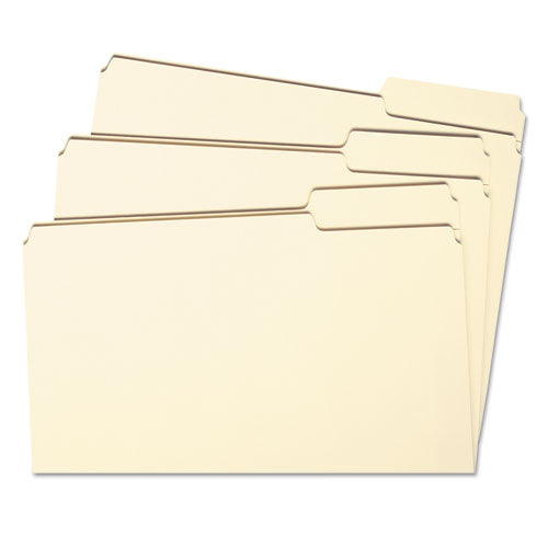 Reinforced Tab Manila File Folders, 1/3-cut Tabs: Right Position, Letter Size, 0.75" Expansion, 11-pt Manila, 100/box