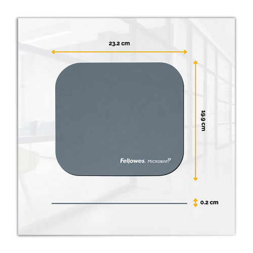 Mouse Pad With Microban Protection, 9 X 8, Graphite