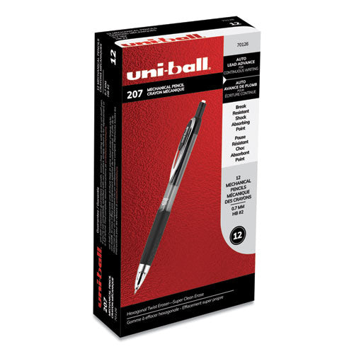 207 Mechanical Pencil With Lead And Eraser Refills, 0.7 Mm, Hb (#2), Black Lead, Assorted Barrel Colors, 3/set