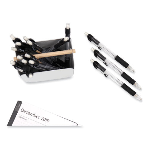 Z-grip Mechanical Pencil, 0.7 Mm, Hb (#2.5), Black Lead, Clear/black Grip Barrel, Dozen