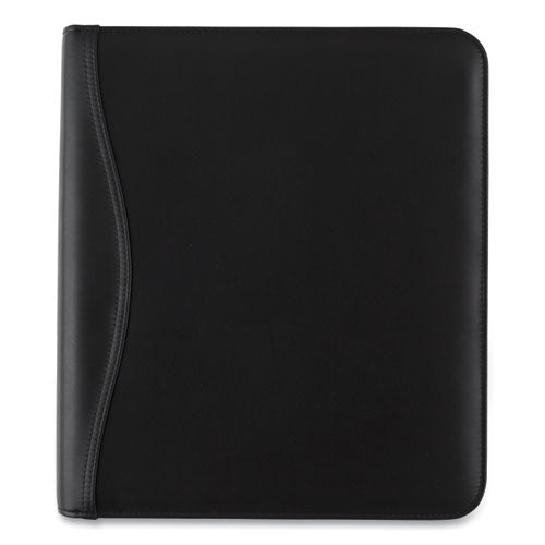 Black Leather Planner/organizer Starter Set, 8.5 X 5.5, Black Cover, 12-month (jan To Dec): Undated