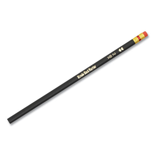 Mirado Black Warrior Pencil, Hb (#2), Black Lead, Black Matte Barrel, Dozen
