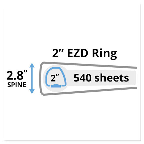 Heavy-duty Non-view Binder With Durahinge And One Touch Ezd Rings, 3 Rings, 2" Capacity, 11 X 8.5, Red