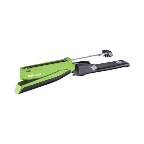 Inpower Spring-powered Desktop Stapler With Antimicrobial Protection, 20-sheet Capacity, Green/black