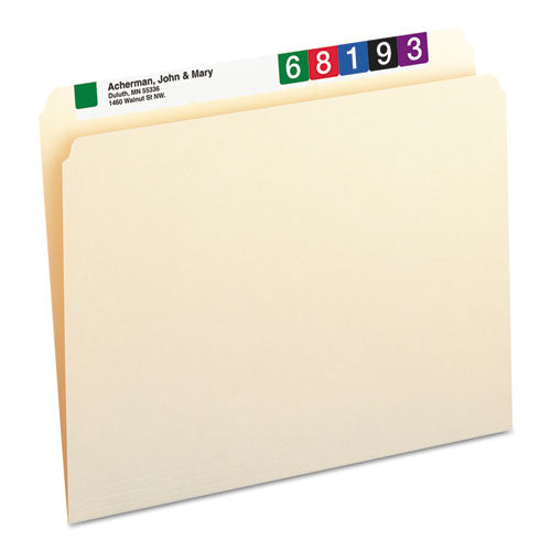 Manila File Folders, Straight Tabs, Letter Size, 0.75" Expansion, Manila, 100/box