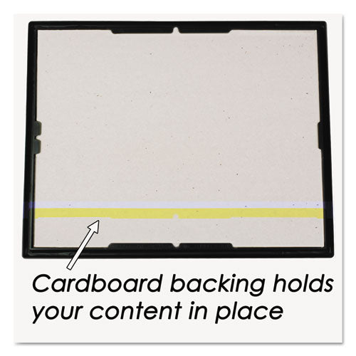 Ez Mount Document Frame With Trim Accent And Plastic Face, Plastic, 8.5 X 11 Insert, Black/gold