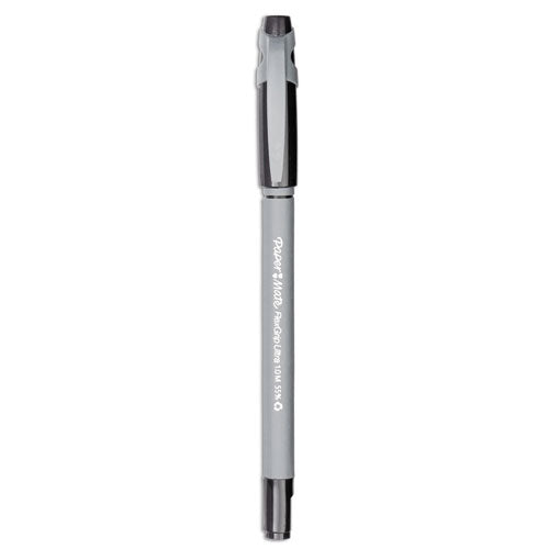 Flexgrip Ultra Ballpoint Pen, Stick, Fine 0.8 Mm, Black Ink, Gray Barrel, Dozen