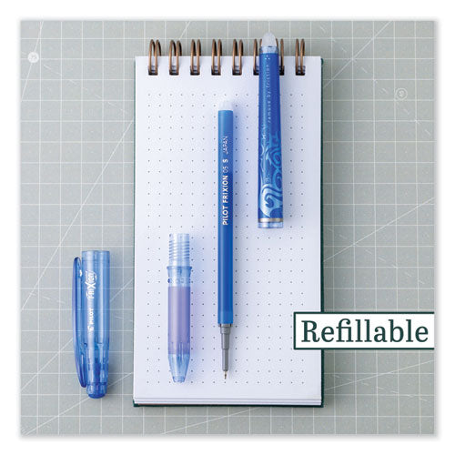 Frixion Point Erasable Gel Pen, Stick, Extra-fine 0.5 Mm, Blue Ink, Blue Barrel