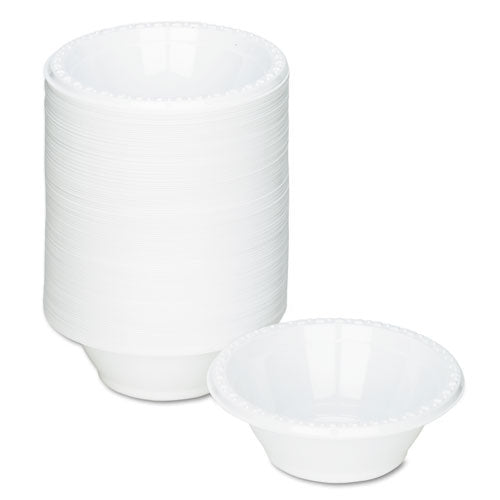 Plastic Dinnerware, Bowls, 5 Oz, White, 125/pack