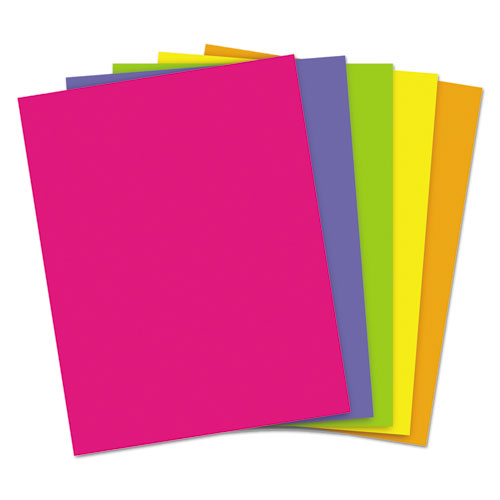 Color Paper - "happy" Assortment, 24 Lb Bond Weight, 8.5 X 11, Assorted Happy Colors, 500/ream