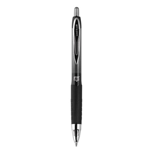 207 Plus+ Gel Pen, Retractable, Medium 0.7 Mm, Assorted Ink Colors, Black Barrel, 6/pack