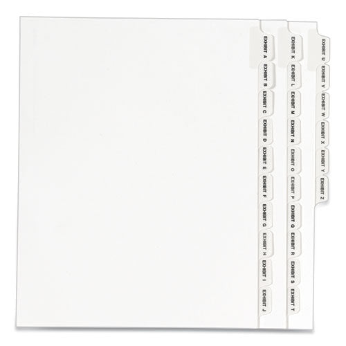 Avery-style Preprinted Legal Bottom Tab Dividers, 26-tab, Exhibit L, 11 X 8.5, White, 25/pack