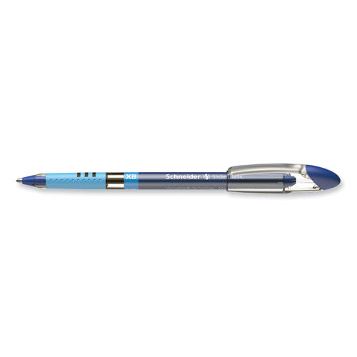 Slider Basic Ballpoint Pen, Stick, Extra-bold 1.4 Mm, Blue Ink, Blue Barrel, 10/box