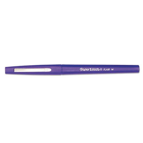 Point Guard Flair Felt Tip Porous Point Pen, Stick, Medium 0.7 Mm, Green Ink, Green Barrel, Dozen