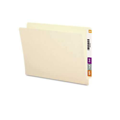 Heavyweight Manila End Tab Folders, 9" High Front, Straight Tabs, Letter Size, 0.75" Expansion, Manila, 100/box