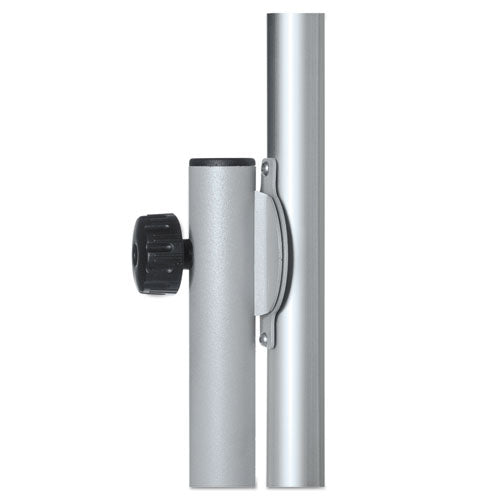 Revolver Easel, 70.8 X 47.2, 80" Tall Easel, Horizontal Orientation, White Surface, Silver Aluminum Frame