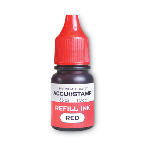 Accu-stamp Gel Ink Refill, 0.35 Oz Bottle, Red