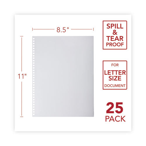 Proclick Pre-punched Presentation Covers, Clear Lined, 11 X 8.5, Punched, 25/pack