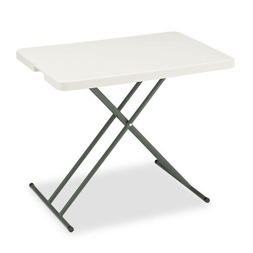 Indestructable Classic Personal Folding Table, 30w X 20d X 25 To 28h, Charcoal