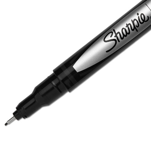 Water-resistant Ink Porous Point Pen Value Pack, Stick, Fine 0.4 Mm, Black Ink, Black Barrel, 36/pack