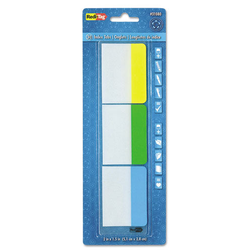 Write-on Index Tabs, 1/5-cut, Assorted Colors, 2" Wide, 48/pack