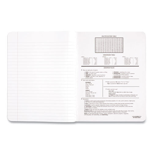 Square Deal Composition Book, Medium/college Rule, Black Cover, (100) 9.75 X 7.5 Sheets