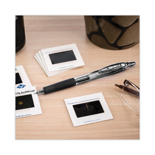 Precise Gel Begreen Gel Pen, Retractable, Fine 0.7 Mm, Black Ink, Black Barrel, Dozen