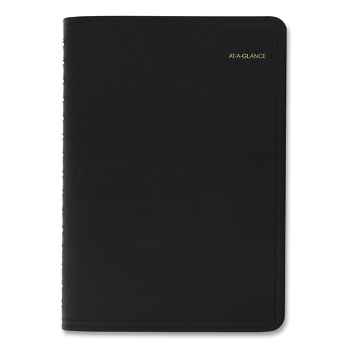 Daily Appointment Book With 30-minute Appointments, 8 X 5, Black Cover, 12-month (jan To Dec): 2023