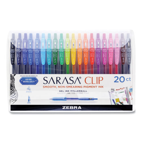 Sarasa Clip Gel Pen, Retractable, Medium 0.7 Mm, Black Ink, Clear Barrel, 12/pack