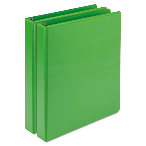 Earth’s Choice Plant-based Durable Fashion View Binder, 3 Rings, 1" Capacity, 11 X 8.5, Lime, 2/pack