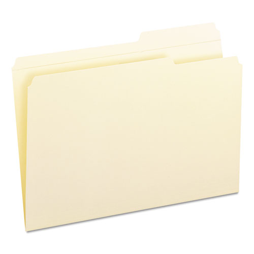 Reinforced Guide Height File Folders, 2/5-cut Tabs: Right Position, Legal Size, 0.75" Expansion, Manila, 100/box