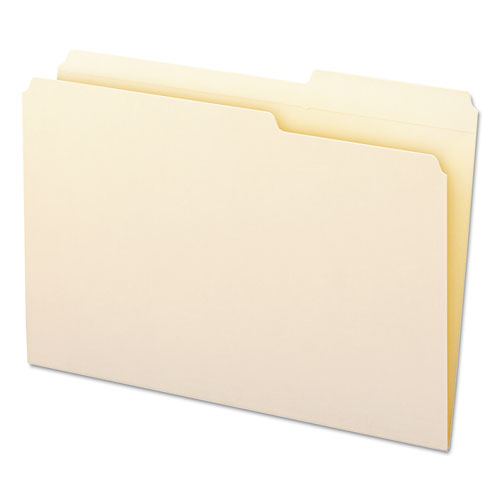 Reinforced Guide Height File Folders, 2/5-cut Tabs: Right Position, Legal Size, 0.75" Expansion, Manila, 100/box