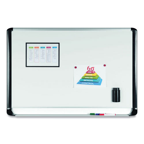 Pure Platinum Magnetic Dry Erase Board, 72 X 48, White Surface, Silver/black Aluminum Frame