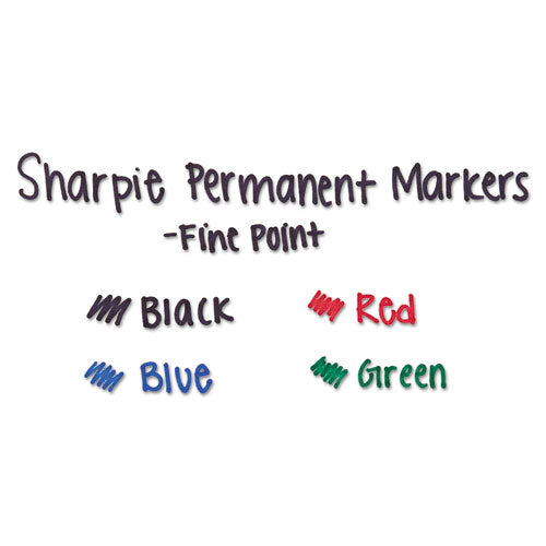 Fine Tip Permanent Marker Value Pack, Fine Bullet Tip, Assorted Colors, 36/pack