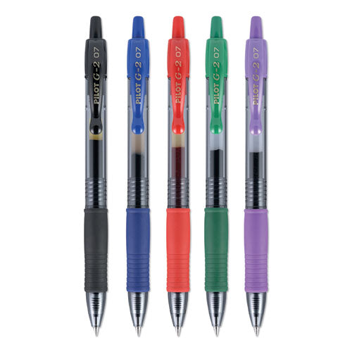 G2 Premium Gel Pen, Retractable, Fine 0.7 Mm, Assorted Ink Colors, Smoke Barrel, 3/pack