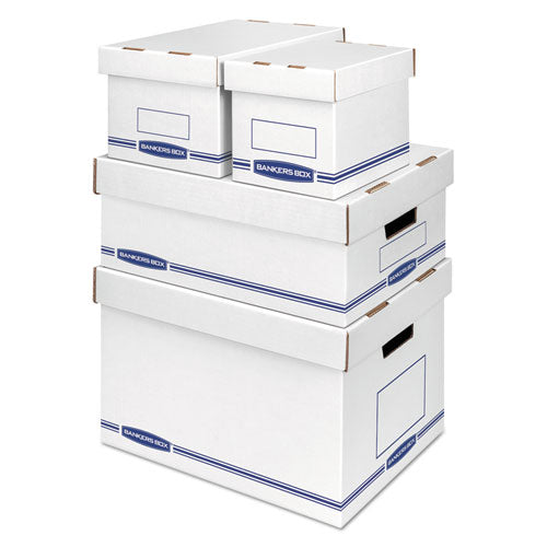 Organizer Storage Boxes, X-large, 12.75" X 16.5" X 10.5", White/blue, 12/carton