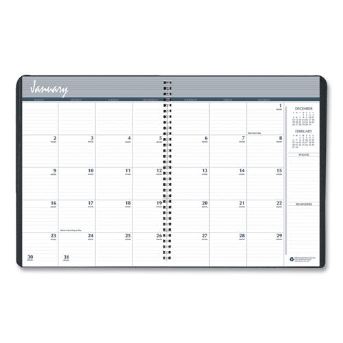 Recycled Monthly 5-year/62-month Planner, 11 X 8.5, Black Cover, 62-month (dec To Jan): 2022 To 2028