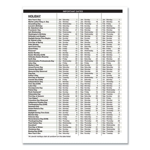 Recycled Monthly 5-year/62-month Planner, 11 X 8.5, Black Cover, 62-month (dec To Jan): 2022 To 2028