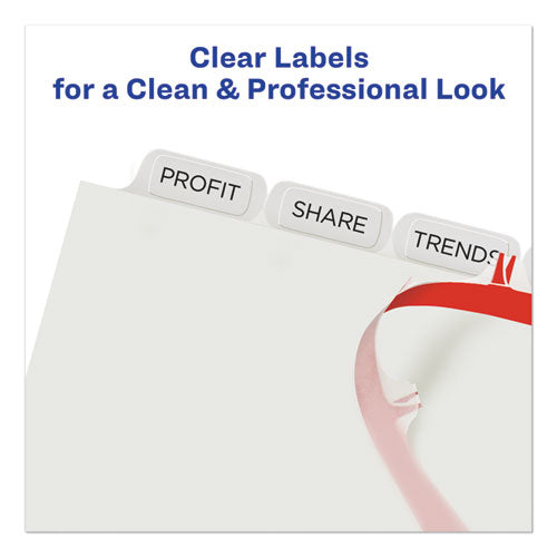 Print And Apply Index Maker Clear Label Dividers, 8-tab, 11 X 8.5, White, 25 Sets