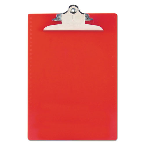 Recycled Plastic Clipboard With Ruler Edge, 1" Clip Capacity, Holds 8.5 X 11 Sheets, Yellow