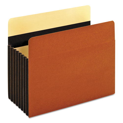 Extra-wide Heavy-duty File Pockets, 3.5" Expansion, Letter Size, Redrope, 10/box